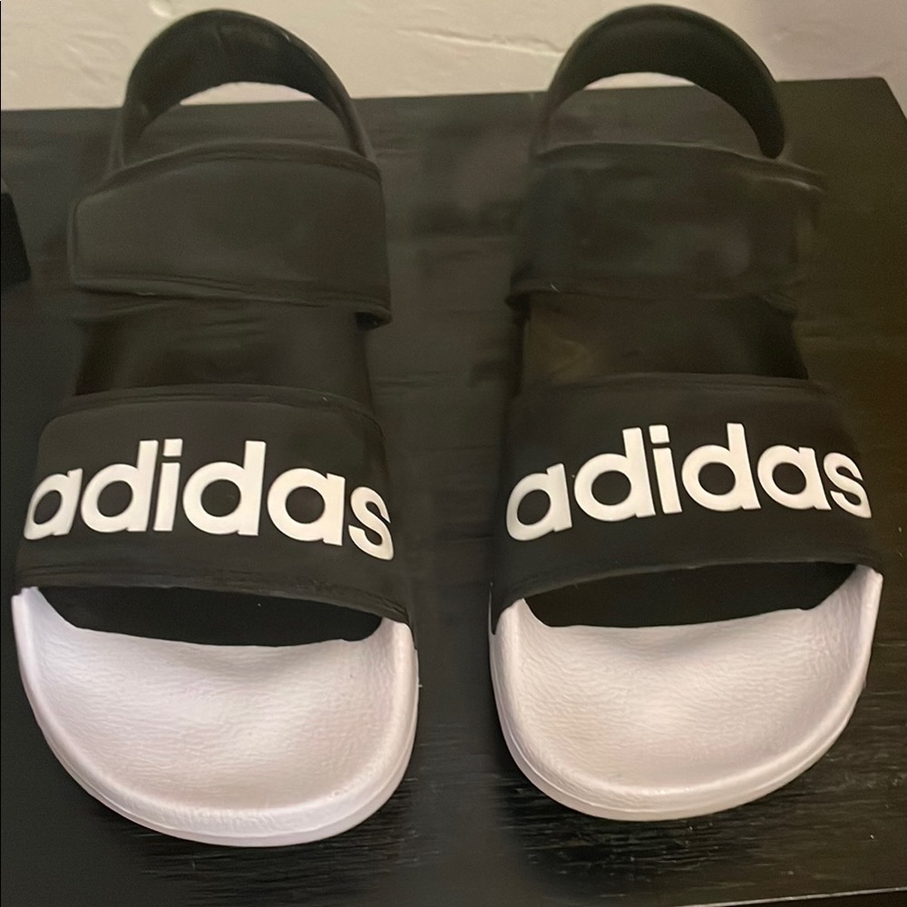 Adidas Black and White Sandals